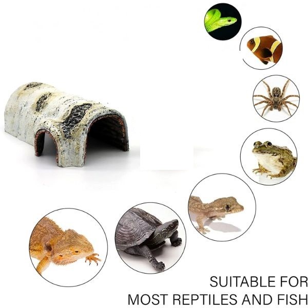 B&K Reptile Hides and Caves Habitats Aquarium Decoration for Lizard ...