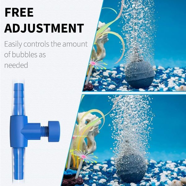 Aquarium Air Valve T Shaped 2 Way Air Pump Control Valve