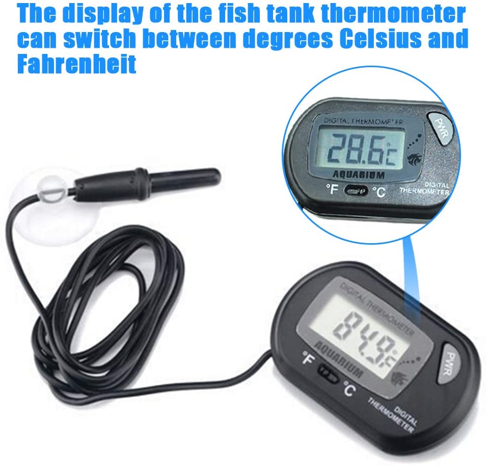 Digital Aquarium Thermometer, Easy to Install Small Size Aquarium ...